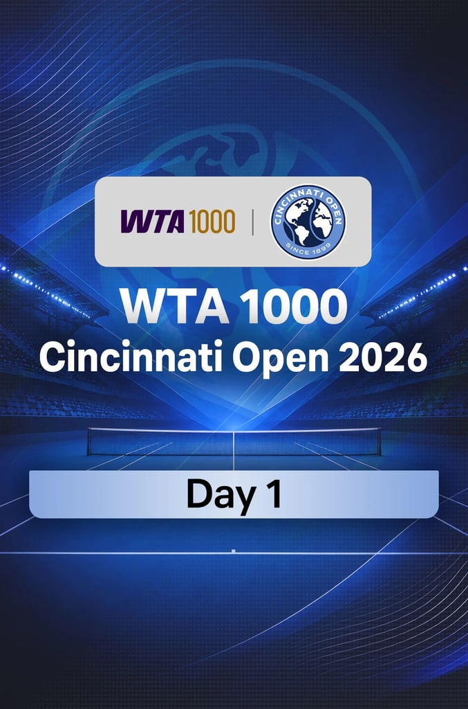 WTA 1000 Cincinnati Open 2026 : Day 1