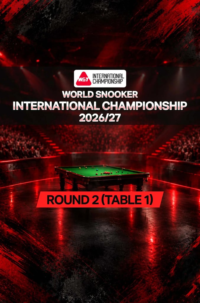 World Snooker International Championship 2026/27 : R.2 (T.1)