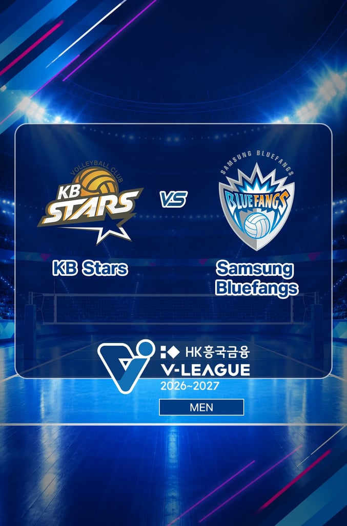 V-League 2026/27:M KB Stars vs Samsung Bluefangs